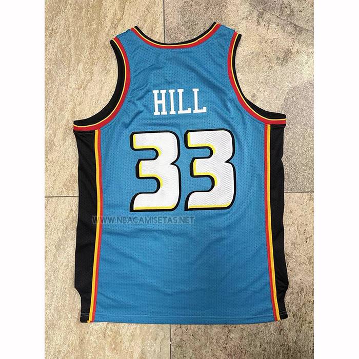 Camiseta Detroit Pistons Grant Hill NO 33 Mitchell & Ness 1998-99 Azul